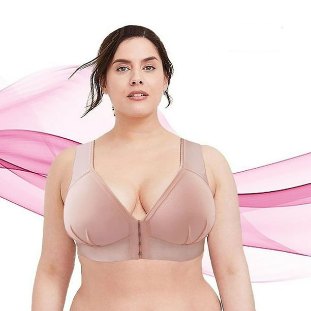 Lilgiuy Women's Full Figure Comfort Wire Free Front Closure Lilgiuy Women's Full Figure Comfort Wire Free Front Closure