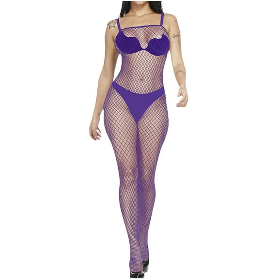 Lilgiuy Women's High Elasticity Hollow Iron Diamond Mesh Wrap Hip Dress Dress Underwear Loungewear