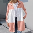 thumbnail image 1 of Lilgiuy Women's Long Sleeved Hooded Color Blocking Waterproof Outdoor Sports Casual Jacket Pink，10（XL） for 2022, 1 of 5