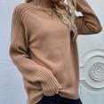 thumbnail image 1 of Lilgiuy Women's Loose Solid Color Fashion Turtleneck Pullover Sweater Turtleneck Sweater Streetwear, 1 of 3