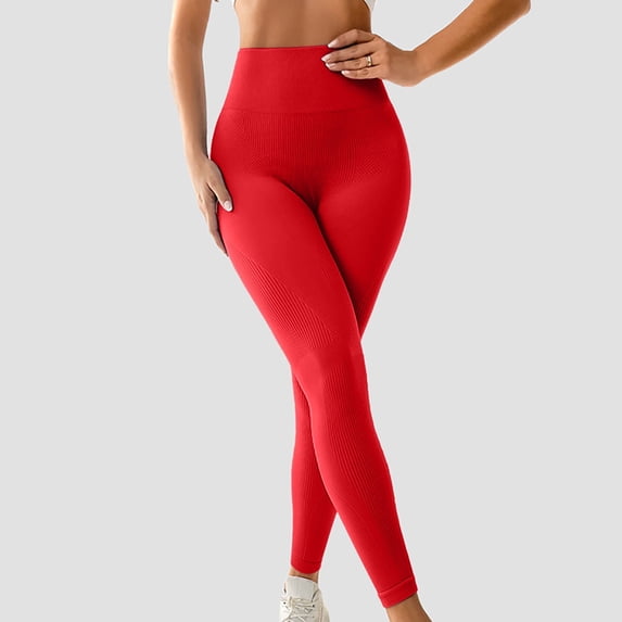 Lilgiuy Women's New Thread Seamless Tight High Waist Sports Yoga Pants for Sandals Booties High Heel