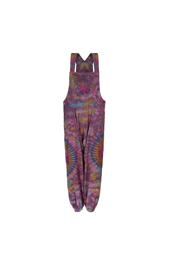 Women's Printed Button Jumpsuit And Overalls Summer Abstract Printing Loose Suspender Button Suspender Jumpsuit Purple 4(S) Fall Clothes for 2022 Spring Winter