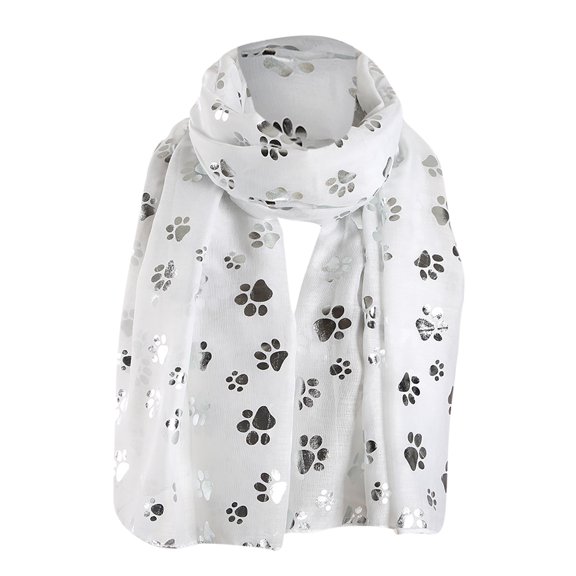 Lilgiuy Women's Printed Lightweight Scarf Shawl Wrap Ladies Long Scarf Gift Winter Fashion 2022