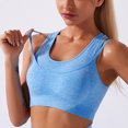 thumbnail image 1 of Lilgiuy Women's Quick-drying ExerciseFitness Vest Seamless Yoga Wear Underwear，Blue，L 2022 Fall Winter, 1 of 5