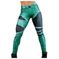 thumbnail image 1 of Lilgiuy Women's Sexy Temperament Printed Sports Leggings Paired with Hip Lifting Yoga Capris for Dance Performance, 1 of 4