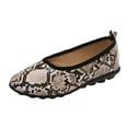 thumbnail image 1 of Lilgiuy Women's Shoes Round Toe Retro Snake Print Easy To Put On And Take Off Lazy Casual Shoes, 1 of 6