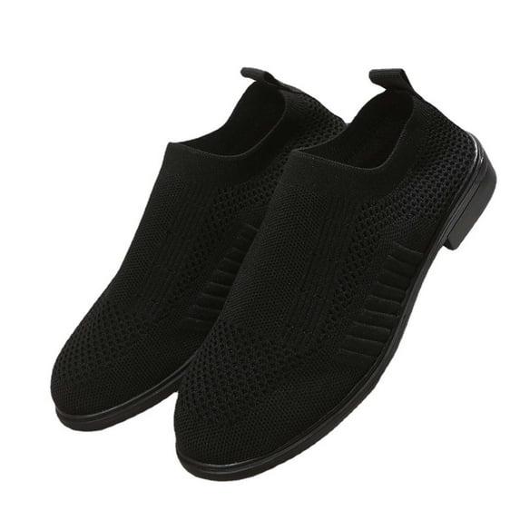 Lilgiuy Women's Slip On Shoes Comfort Comfortable For Walking Sneakers Mesh Breathable ShoesBlack,7.5 2022 Fall Winter