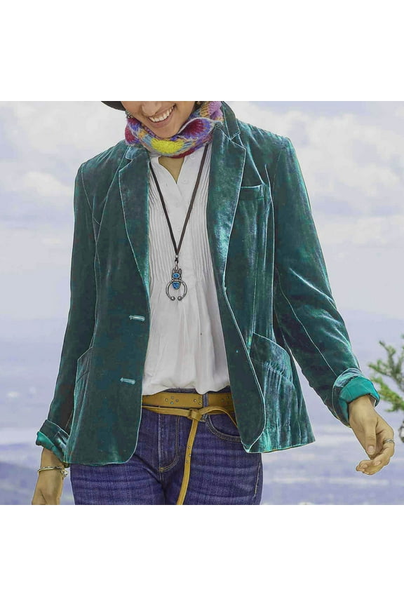 Women's Solid Color Coat Retro Gold Velvet Long Sleeve Coat Long Sleeve Hoodless Casual Coat/jacket for Dating Shopping