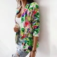 thumbnail image 1 of Lilgiuy Women's Spring And Autumn Lapel Print Temperament Slim Fit Small Blazer(Green,M) Winter Dresses for 2022, 1 of 5