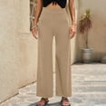 thumbnail image 1 of Lilgiuy Women's Spring And Summer Fashion Solid Color Casual Loose Breathable Stretch Casual Outdoor Wide Leg Pants Dance Performance Pants, 1 of 5