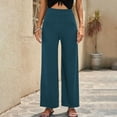 thumbnail image 1 of Lilgiuy Women's Spring And Summer Fashion Solid Color Casual Loose Breathable Stretch Casual Outdoor Wide Leg Pants Lightweight Versatile Going Out Pants, 1 of 5
