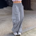 thumbnail image 1 of Lilgiuy Women's Spring/Summer Solid Color Casual Workwear Pocket Pants for Photoshoot Holiday Birthday, 1 of 5