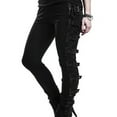 thumbnail image 1 of Lilgiuy Women's Summer Casual Floral Printed High Waist Straight Cropped Pants Black 12 2022 Fall Winter, 1 of 5