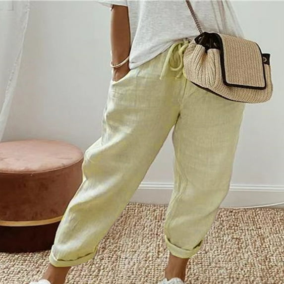 Lilgiuy Women's Summer Fashion Printed Straight Casual Pants for Beach Hawaii Vacation