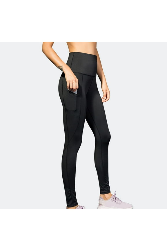 Women's Super High Waist Yoga Pants Slant Pockets Fitness Running Training Stretch Quick Dry Tight Sports Pants for Travel Vacation Holiday