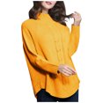 thumbnail image 1 of Lilgiuy Women's Sweater Long Sleeve Turtleneck Cable Knit Sweater Women's Pullover Yellow Dresses for 2022, 1 of 5
