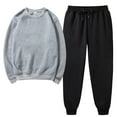 thumbnail image 1 of Lilgiuy Women's Sweatsuit Outfits Casual Solid Color Long Sleeve Crewneck Pullover Tops and Long Pants Sweatsuits Tracksuits for Home Office, 1 of 4