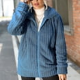 thumbnail image 1 of Lilgiuy Women's Top Cardigan Outwear Plush Solid Color Suit Coat Long Sleeve Coat Blue，8（L） Winter Clothes for 2022, 1 of 5