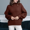thumbnail image 1 of Lilgiuy Women's Turtleneck Long-sleeved Casual Sweater Pullover Sweaterfor School College Library, 1 of 5