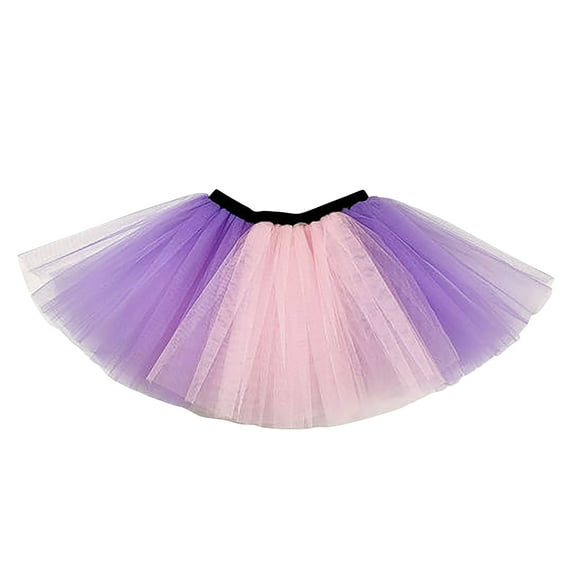 Lilgiuy Women's Tutu Skirt Layered Tulle Tutu Skirt Adult Ballet Tutus Princess Tutu Costume for Christmas New Ywar Birthday Party Dress Up Purple (Free Size)