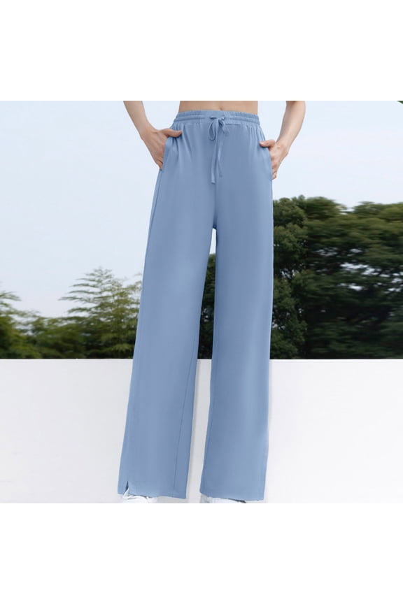 Women's Wide Leg Pants With Loose Drape, High Elasticity, Sun Protection, Quick Drying Sports Pants for Camping Climbing
