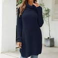 thumbnail image 1 of Lilgiuy Women's Winter Long Sleeve Round Neck Knit Turtleneck Sweater Midi Dress for Photo-shoot, 1 of 4