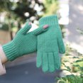 thumbnail image 1 of Lilgiuy Women's Winter Touch Screen Knit Gloves Warm Lining Three Finger Double Touchable Screen Fingertip Design Mittens for Skiing Snowboarding Mountaining, 1 of 4