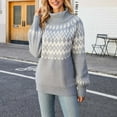 thumbnail image 1 of Lilgiuy Women's Winter Turtleneck Long-sleeved Knitted Loose Pullover Sweater Top for Tennis Golf, 1 of 5