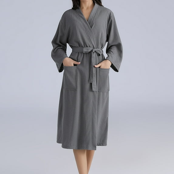 Lilgiuy Women's Winter Warm Nightgown Couple Bathrobe Men and Women and Winter Nightgown for Relaxing