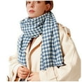 thumbnail image 1 of Lilgiuy Women's Winter Warm Soft Casual Tassel Houndstooth Printing Muffler Fall Clothes for 2022 Spring Winter, 1 of 5
