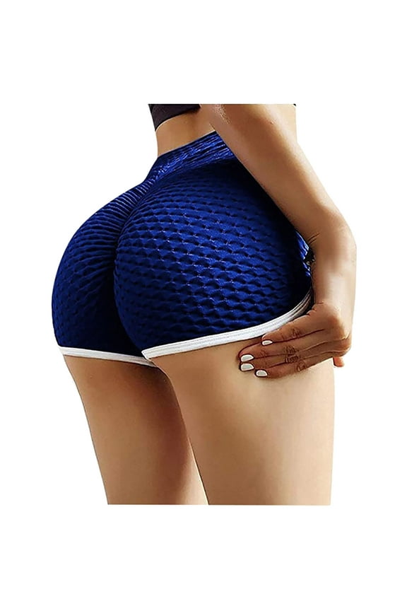 Lilgiuy Women's Workout Shorts Scrunch Booty Yoga Pants Running Compression Exercise Middle Waist Butt Lifting Leggings