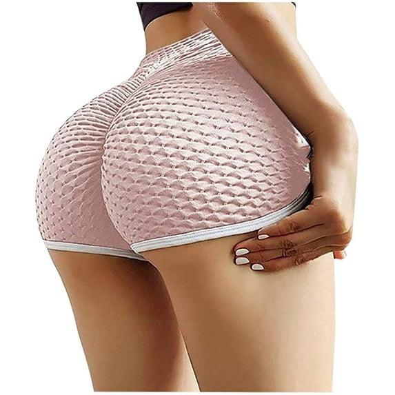 Lilgiuy Women's Workout Shorts Scrunch Booty Yoga Pants Running Compression Exercise Middle Waist Butt Lifting Leggings