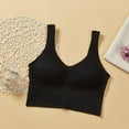 thumbnail image 1 of Lilgiuy Women's sleep Yoga vest sports leisure elastic rimless underwear，Black， Winter Clothes for 2022, 1 of 2
