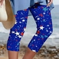 thumbnail image 1 of Lilgiuy Womens Athletic Cropped Pants Floral Printing Casual Elastic Waist Hawaiian Pants for Hunting Skiing, 1 of 5