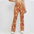 thumbnail image 1 of Lilgiuy Womens Casual Long Pants High Waist Summer Printed Pants Yellow 12(XXL) Fall Fashion 2022 Spring Winter, 1 of 5