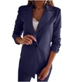 thumbnail image 1 of Lilgiuy Womens Coat Jacket Solid Long Sleeve Outerwear Tops,Navy,6(M) Winter Clothes for 2022, 1 of 5