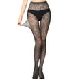 thumbnail image 1 of Lilgiuy Womens High Waist Fishnet Tights Charming Stockings Thigh High Sheer Pantyhose, 1 of 5