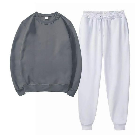 Lilgiuy Womens Sweatsuits 2 Piece Set,Oversized Pullover Long Sleeve Tops and Sweatpants Tracksuit Jogger Set Leisure Matching Set Gift for Your Girlfriend Wife Mom