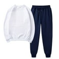 thumbnail image 1 of Lilgiuy Womens Two Piece Outfits Long Sleeve Plus Size Tops Sweatshirt with High Waisted Sweatpants Leisure Sets Sweatsuit for Travel Vacation, 1 of 5