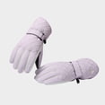 thumbnail image 1 of Lilgiuy Womens Winter Snow Gloves Fashion Warm Waterproof Windproof Cold Weather Snowboard Mittens for Girls Skiing Motorcycle Cycling Driving Purple(One Size), 1 of 5