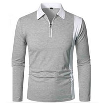 Lilgiuy Workout Shirts for Casual Solid Turn Down Long Sleeve Pullover Zipper Top for Jackets Jeans or Pants