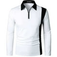thumbnail image 1 of Lilgiuy Workout Shirts for Casual Solid Turn Down Long Sleeve Pullover Zipper Top for Party Club Birthday, 1 of 5