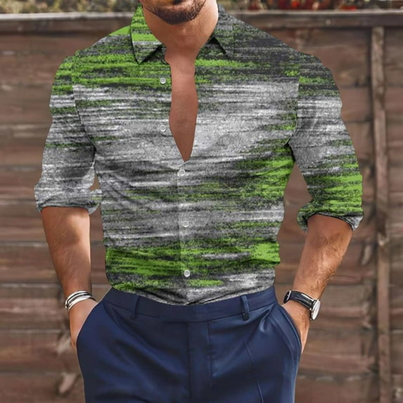 Lilgiuy Workout Shirts for Men Casual Solid Turn Down Long Sleeve Pullover Zipper Top Gift for Your Boyfriend Husband Dad