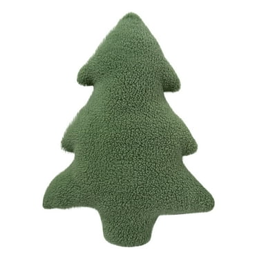 Lilgiuy Xmas Tree Decorative Throw Pillow, Christmas Vivid Tree Pillows Christmas Throw Pillows Stuffed Tree Shaped Pillow, Cute Decorative Pillows for Party Outdoor Home Decorations (11.81in)