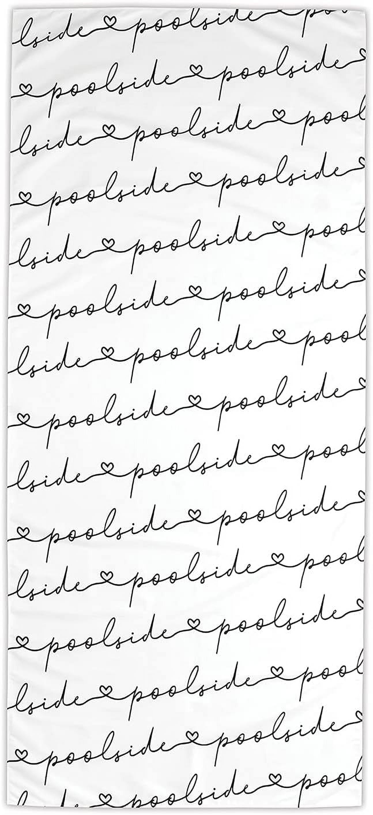 Lili + Delilah Quick Dry Oversized Beach Towel, 78 x 35Inch, Poolside