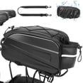 thumbnail image 1 of Lictin Bike Bags for Rear Racks, 12L Hard Shell Waterproof Bike Bag with Reflector, Rain Cover & Shoulder Strap, Bicycles Ebike Trunk Pannier Saddle Seat Bag Carrier, Black, 1 of 8