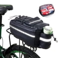 thumbnail image 1 of Lictin Insulated Bike Bag For Bicycles, Waterproof Bike Pannier Bag with Reflector & Shoulder Strap, 10L Capacity Rear Rack Bag, Black, 1 of 8
