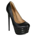 thumbnail image 1 of Liliana BI55 Women Leatherette Studded Platform Stiletto Heel Pump, 1 of 5