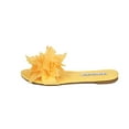 thumbnail image 1 of Liliana Carnival-1 Sunflower 3D Flower Decor Slip On Open Toe Flats Mules Slides (sun, 7.5), 1 of 2