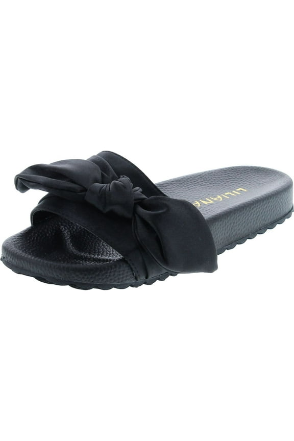 NOMI-7 Womens Cute Lovely Pointy Front Ribbon Knot Detail Slippers